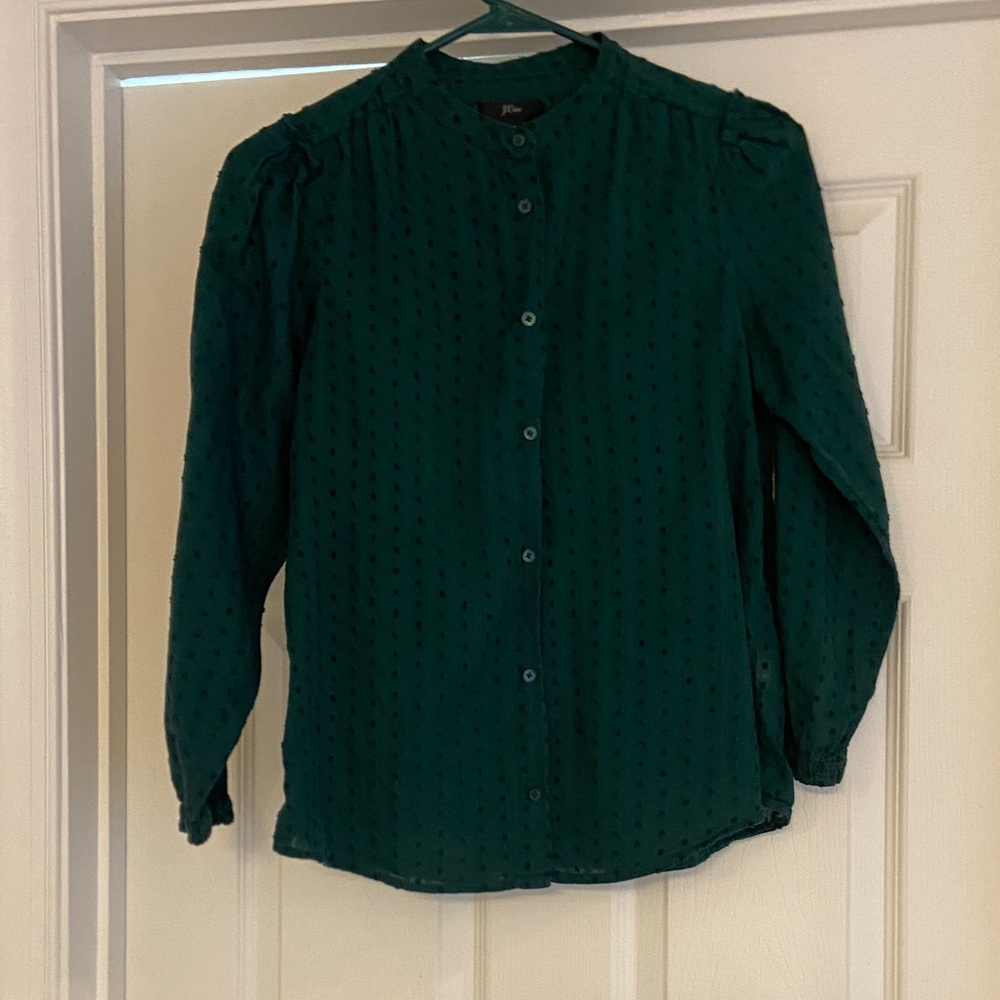 J Crew Green Women's Top
